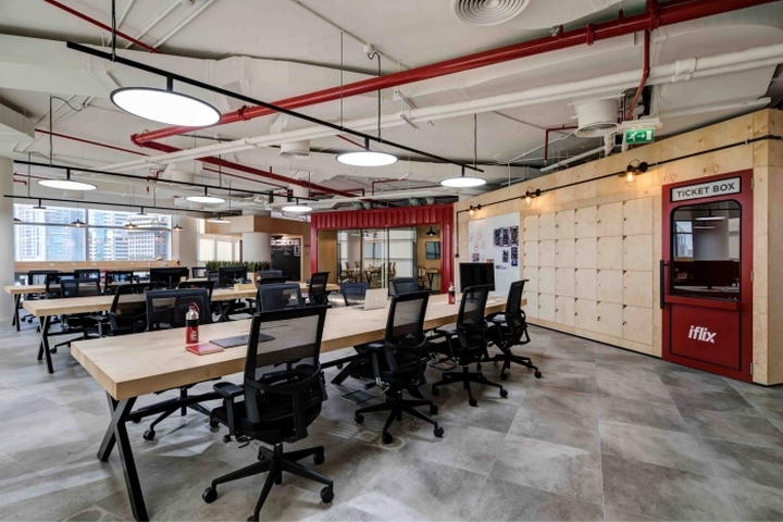 loft風辦公室辦公區(qū)實景圖