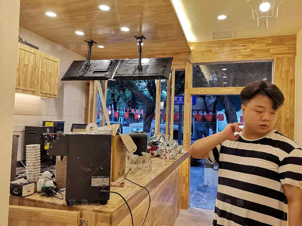 成都蜀色茶顏飲品店內(nèi)裝修效果圖